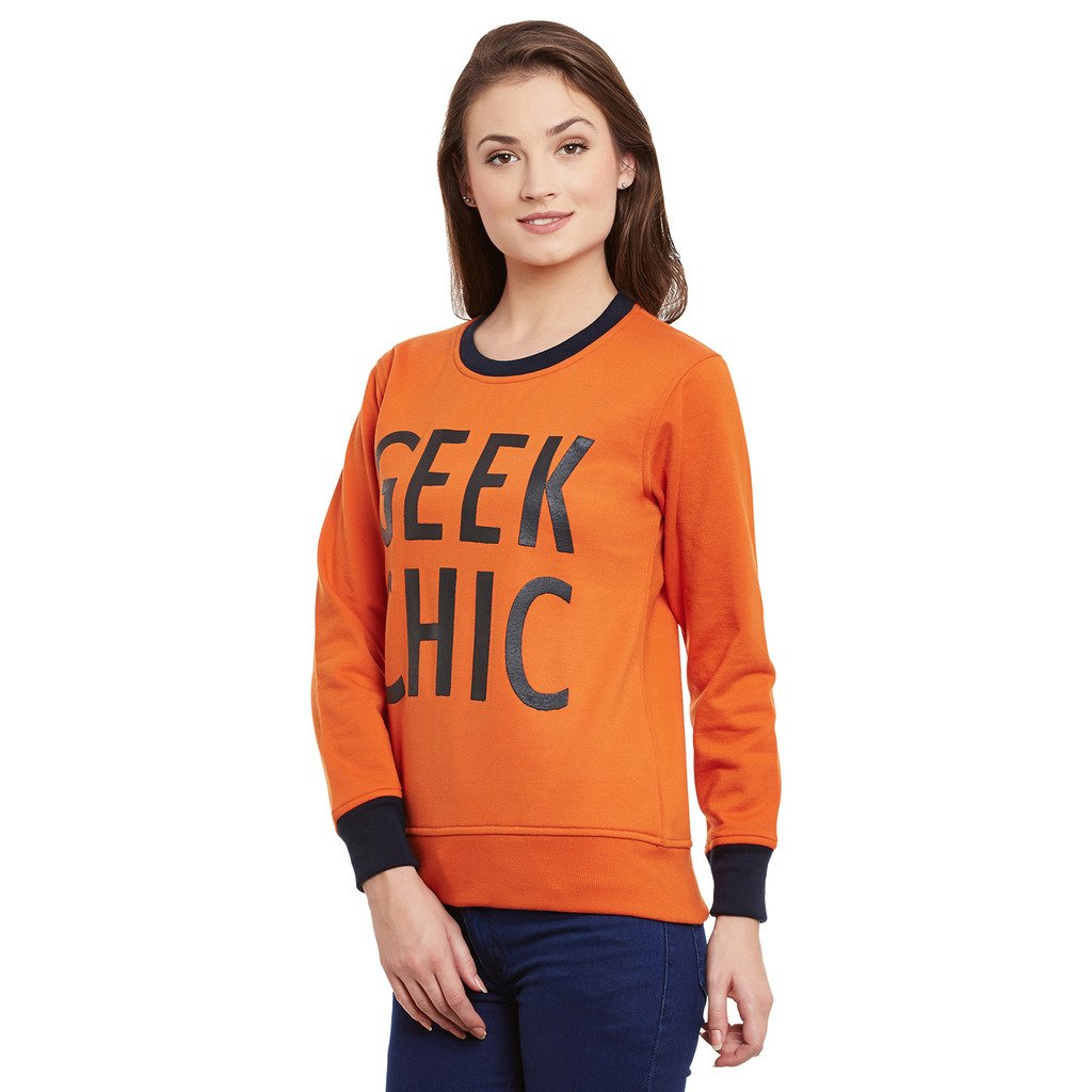 orange designer sweatshirt