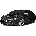 Waterproof Car Covers Replace for 2013-2025 Maserati Ghibli, 6 Layers All Weather Custom-fit Car Cover with Zipper Door & Windproof Bands for Snow Rain Dust Hail Protection (Ghibli)