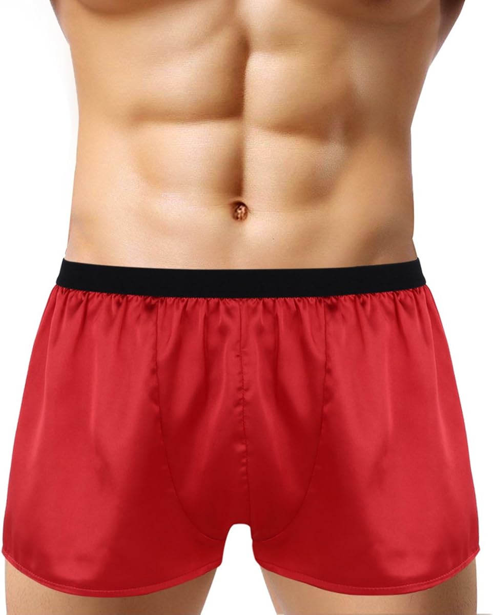 freebily herren boxershorts locker shorts retroshorts glanz satin boxer briefs trunks pants kurz hose schlafanzughose unterhose unterwasche retroshorts bekleidung suenaacampo com
