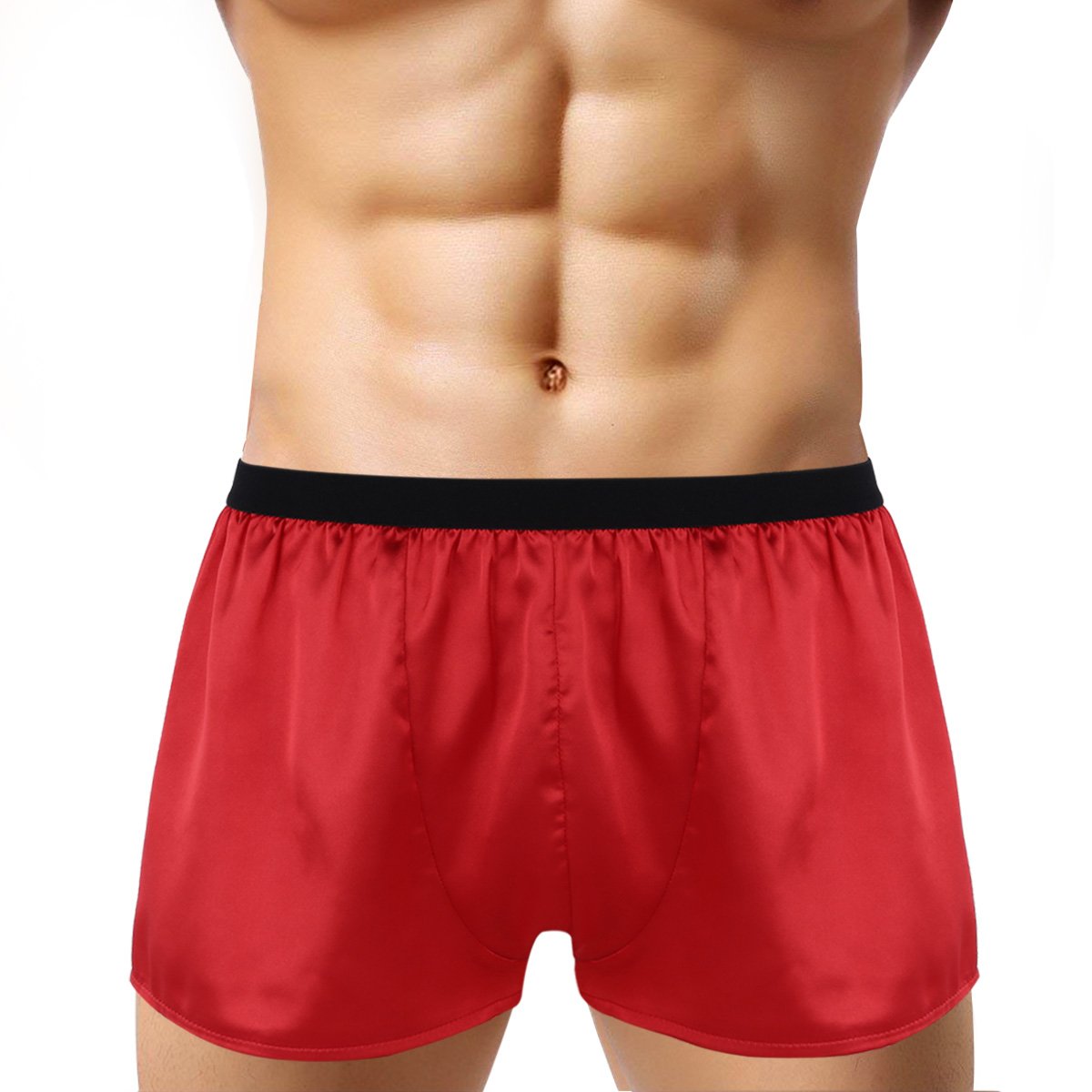 red satin boxer shorts