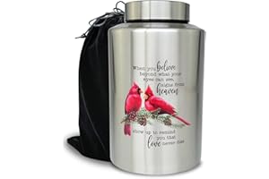 AODIYA 220 lbs Large Cremation Urn for Adult Human Ashes, Decorative Urn for Male Female Men Women Couple Remains(Cardinal)