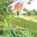 MEXUD-Striped Rainbow Windsock Hot Air Balloon Wind Spinner Multi-Colored Garden Decor by MEXUD