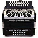 Hohner Compadre G/C/F 3-Row Diatonic Accordion - Black