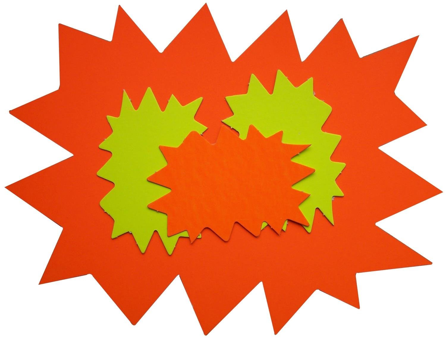 APLI-AGIPA 14985 Display Labels 80 x 120 mm Fluorescent Cardboard 780 g Erasable Yellow/Orange Pack of 10