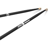 ProMark Drum Sticks - Mike Portnoy Drumsticks - ActiveGrip For Secure, Comfortable Grip - Gets Tackier As Your Hands Sweat - Active Grip Finish, Oval Wood Tip, Hickory Wood - 1 Pair