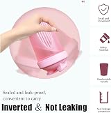 DDSHUN Pink Shaker Bottle 400 ml Protein Powder Mixer with Mixball BPA Free view 3