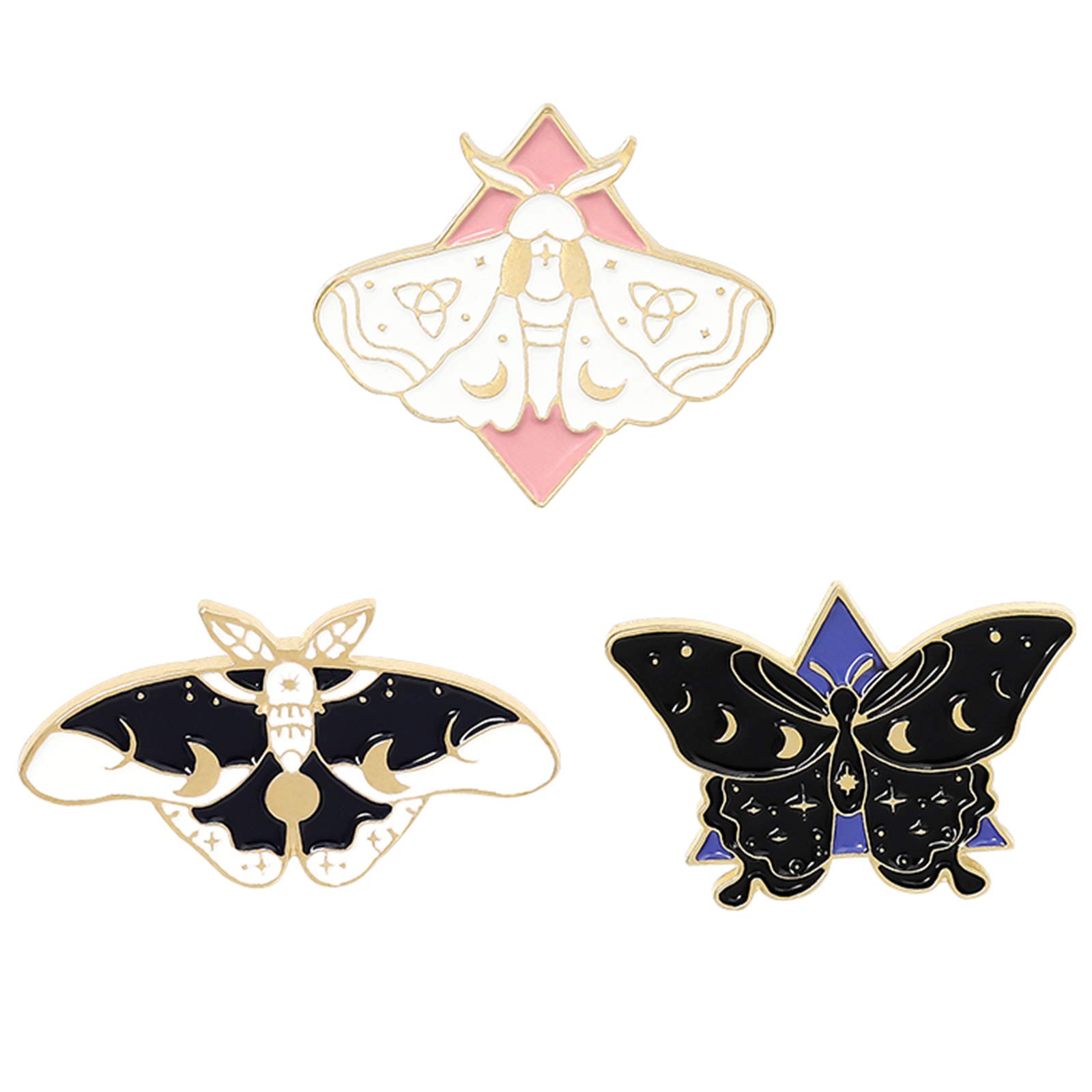Butterfly Enamel Pins Set Cool Horror Enamel Lapel Pins Brooches for Backpacks Steampunk Badge Jewelry for Women