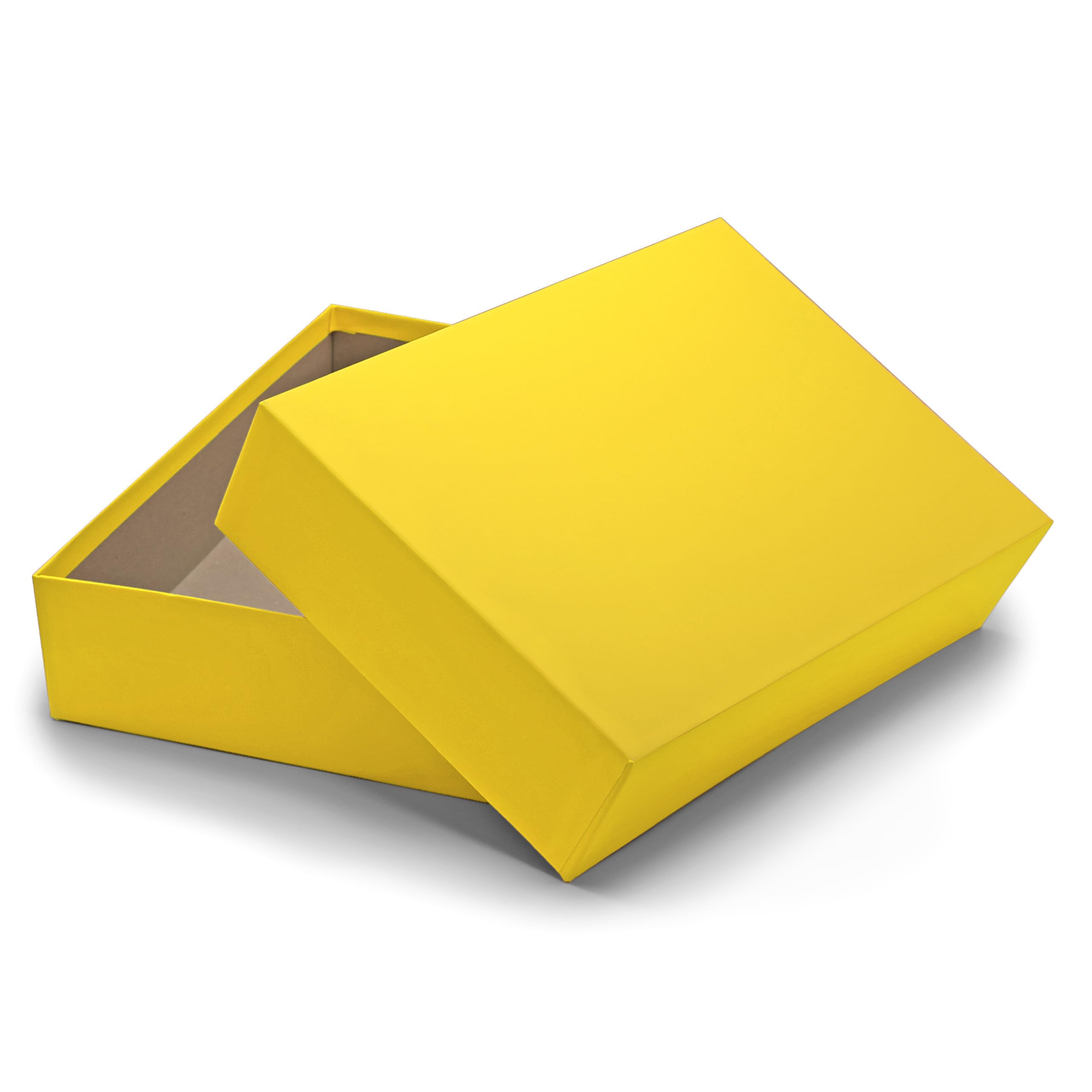 NEUSER PAPIER storage and gift boxes – 1 piece – DIN A4 – honey yellow (yellow) covered – 302 x 213 x 70 mm