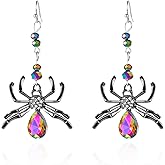 Halloween Spider Earrings for Women Gothic Spider Earrings Colorful Spider Dangle Earring Black Punk Spider Earring Halloween Holiday Jewelry
