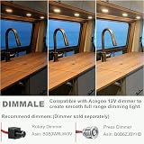 acegoo 4x 12V LED Recessed Ceiling Lights 3W 3200K Dimmable Aluminum view 2