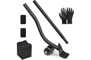 ZATOZKAR 21" Long Furniture Lifter Set with Gloves Moving Set for Hard Floor Surfaces Heavy Furniture Up to 1000 Lbs Sofa Refrigerator Washing Machine (1 Lifter+4 Heightening Blocks+2 Pads+ 2 Gloves)