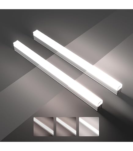 Litezone 3 Level Dimmable Hexagon Garage Lights Tube 2 Pack