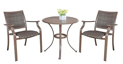 Amazon Com Panama Jack Outdoor Island Cove Woven 3 Piece Slatted