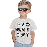 KEKEMI Football Shirts for Toddler Baby Boys Funny Game Day T-Shirt Ballgame Outfit Football Fans Gift Tees Cute Sports Tops
