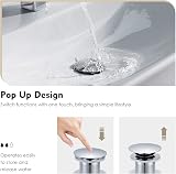 Peppermint Chrome Click Clack Basin Waste UnsloTTed 40mm Brass Pop Up view 3
