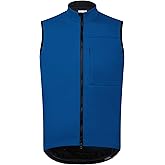 RISESBIK Men's Thermal Fleece Cycling Vest Windproof Waterproof Outerwear Cycling Jersey Bike Gilet Sleeveless Bicycle Jacket