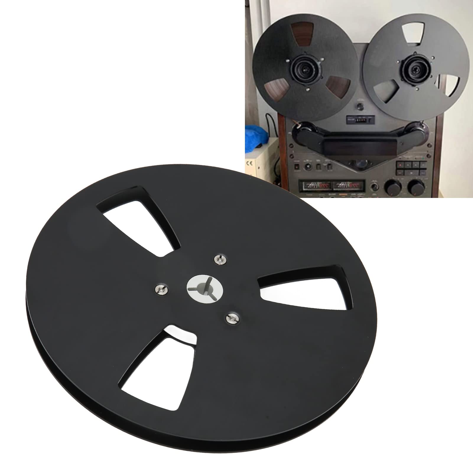 Long Play Analog Recording Tape By ATR Magnetics, 1/4 7 Inch Empty Aluminum Alloy Take Up Reel to Reel Small Hub, Tape Reel Empty Disc Opening Machine Parts for Nab