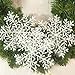 CoscosX 99pcs Snowflake Christmas Ornaments 4.3Inch (White)