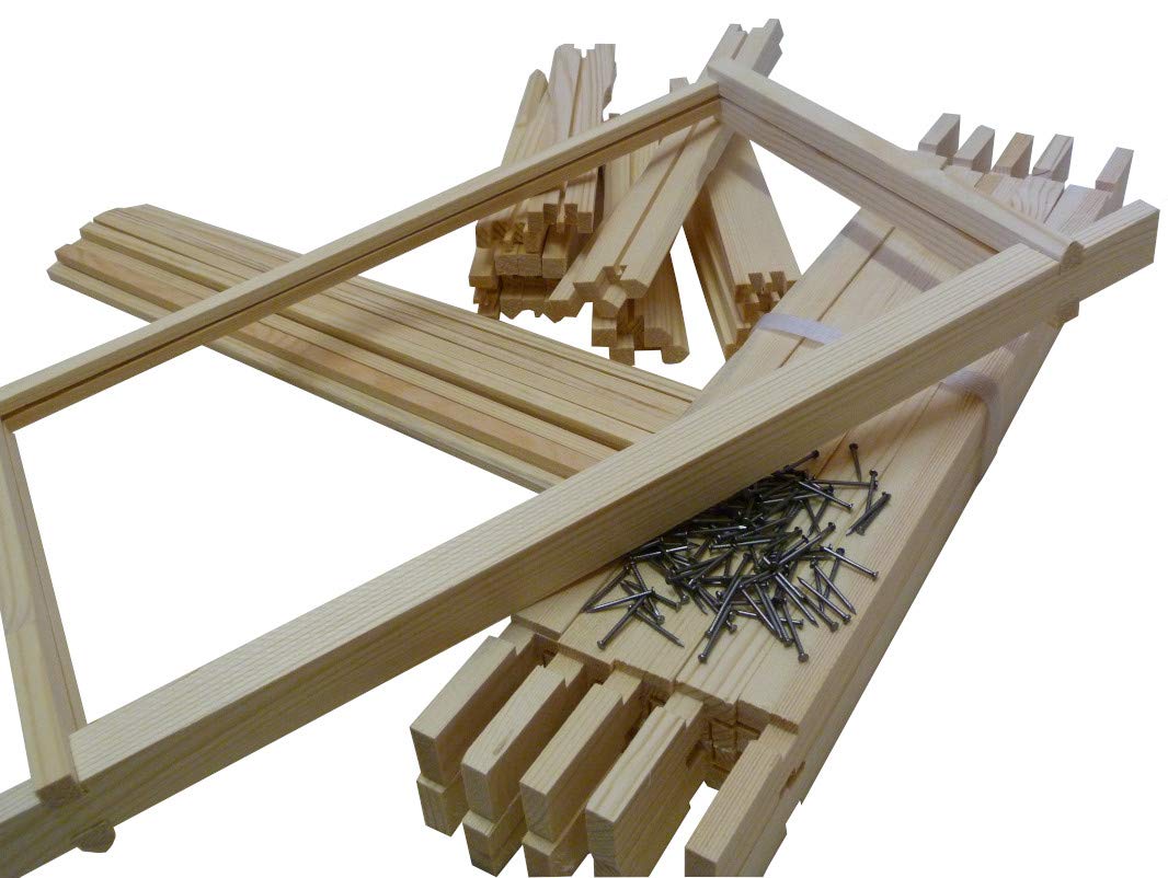 AGS National Brood Beehive Frames DN4 (10 Pack) – Standard Size, 1st Grade Pine, Self-Spacing Hoffman Frames with Pins – British National & WBC Compatible