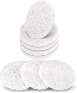 Lusofie 50 Pcs Compressed Facial Sponges 2.3in Wood Pulp Cotton Pink White view 9