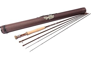 MOONSHINE ROD COMPANY Moonshine Rod Co. Fly Fishing Rod with Carrying Case and Extra Rod Tip Section, Slow-Medium-Fast Action