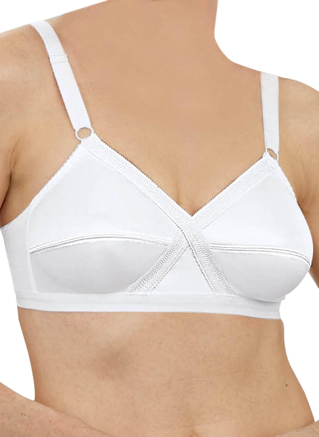 Lift and Support Wireless Bra for Women Crossover Design Full Coverage