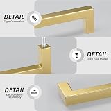 Goldenwarm 30Pack Brass Cupboard Handles Gold Drawer Pulls 458mm Center view 6