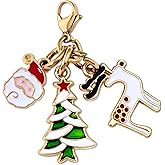 WXCATIM Christmas Keychain Xmas Tree Christmas Purse Charm Santa Claus Decor Reindeer Keyring Gifts For Women Girls Daughter Cute Bag Charm Backpack Merry Christmas