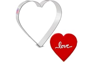 ANN CLARK COOKIE CUTTERS Extra Large Heart Premium Valentine Cookie Cutter, 5" Made in USA by Ann Clark