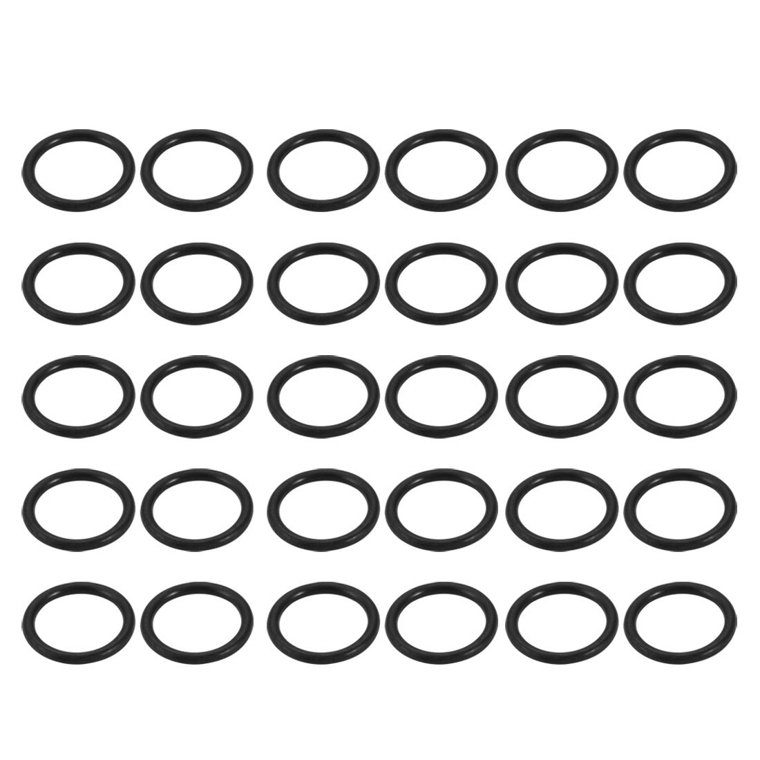 Sourcingmap Nitrile Rubber O-Rings 15.98mm OD 12.42mm ID 1.78mm Width, Metric Sealing Gasket, Pack of 30