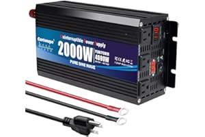 Cantonape 2000W Sump Pump Backup Battery System, Automatic Switching to Battery Inverter Power, Professional Backup System in Case of Power Failure, Pure Sine Wave Output