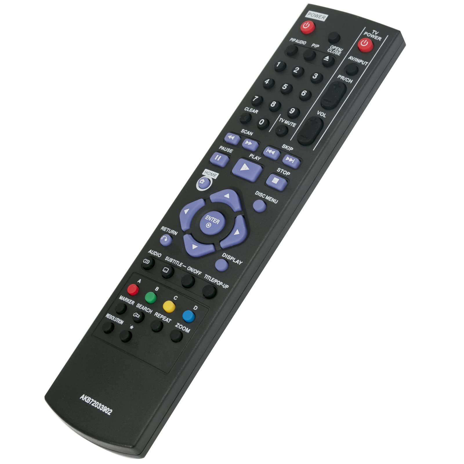 AKB72033902 Replacement Remote Control Fit for LG Network Blu-ray Disc Player BD370 BD360 BD560 BD565 BD570