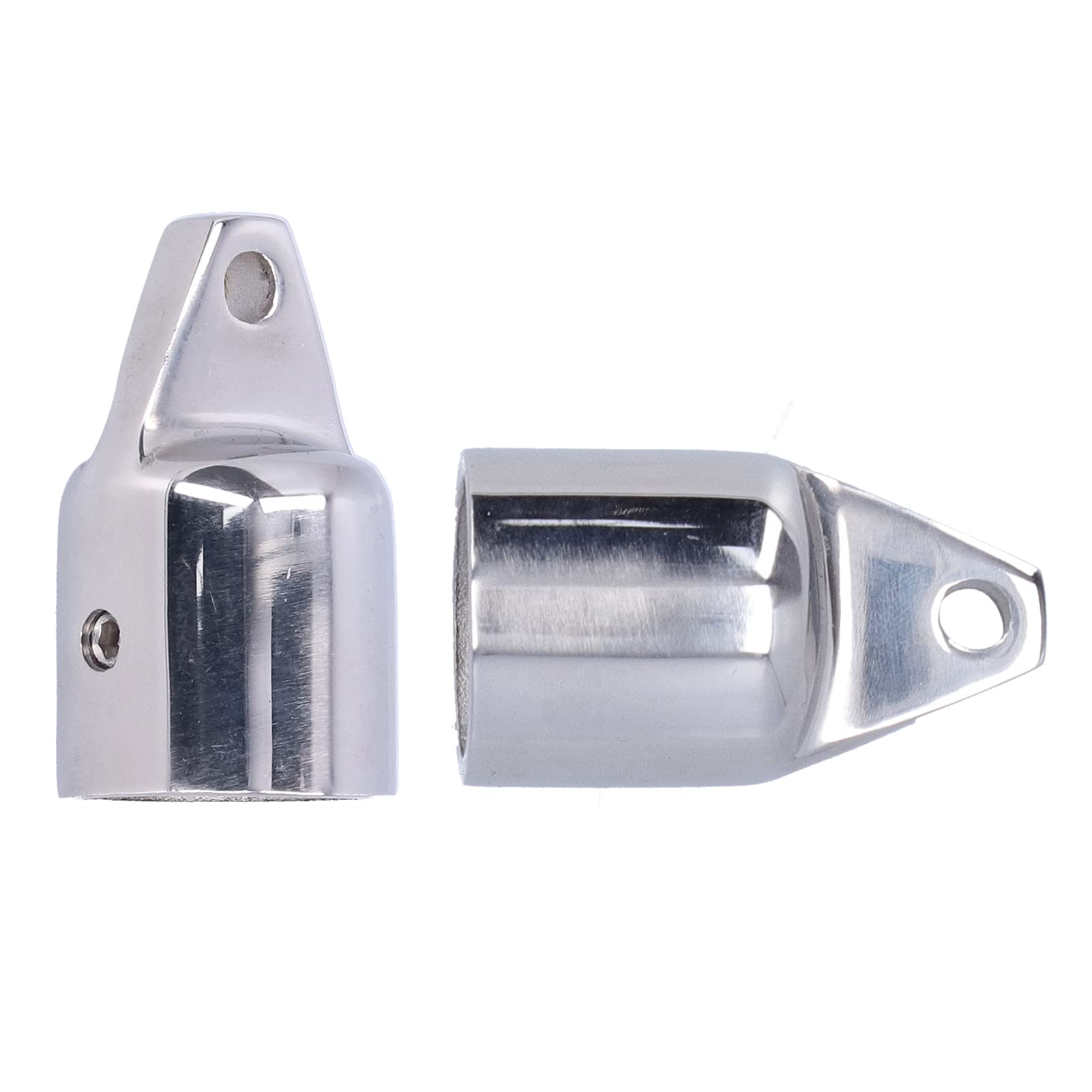 Aoutecen 2 Pcs Boat Accessories 316 Stainless Steel Bimini Top Parts External Eye End Cap Top Fitting Marine Hardware for Boat Canopy