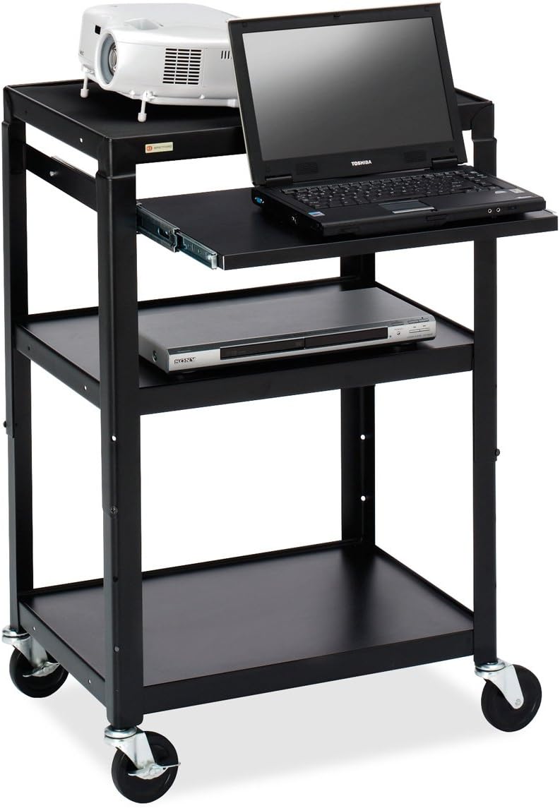 Black Bretford Adjustable Projector Cart 32Inch by 24Inch by 42Inch Office Furniture