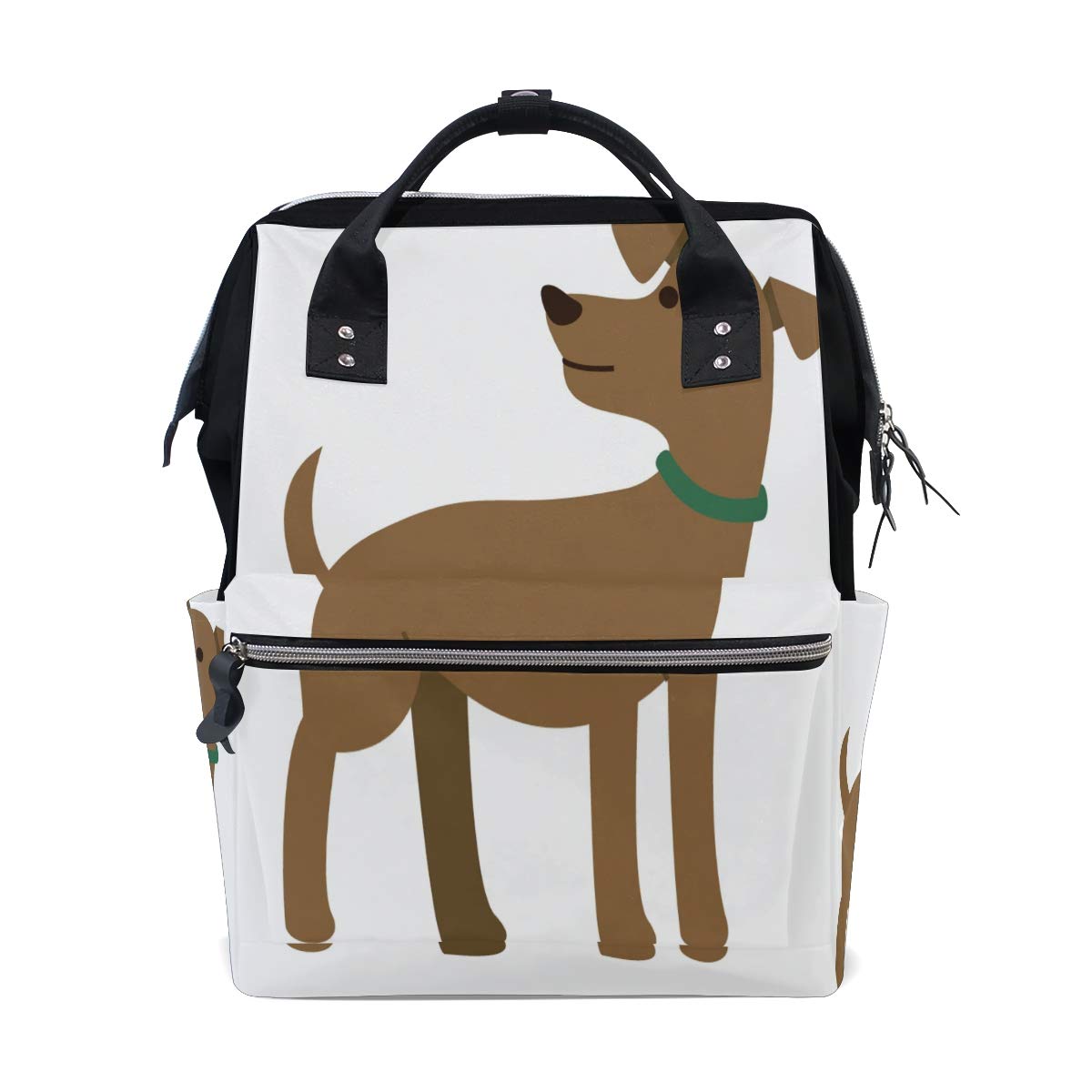 Cartoon Dog Diaper Bag Backpack for Women MultiFunction