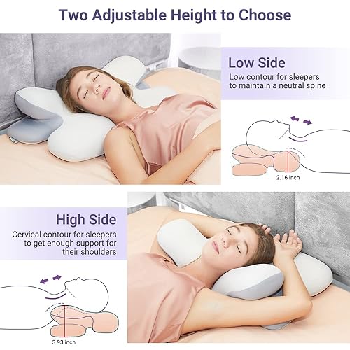 DONAMA Cervical Pillow For Neck And Shoulder,Contour Memory Foam