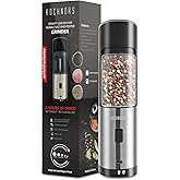 Kochnors USB Rechargeable Pepper Grinder, Gravity Electric Pepper Grinder with 6 Level Adjustable Coarseness, One Handed Oper