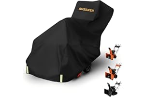 AUZEKER Snow Blower Cover: 900D Snowblower Covers Waterproof Outdoor, Universal Snow Blower Shield, Single And Two Stage Snow Thrower Cover Fit For Ego, Honda, Ariens, Toro