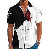 Hawaiian Shirts for Men Short Sleeve Casual Novelty Printed Hawaiian Shirt Button Down Aloha Shirts