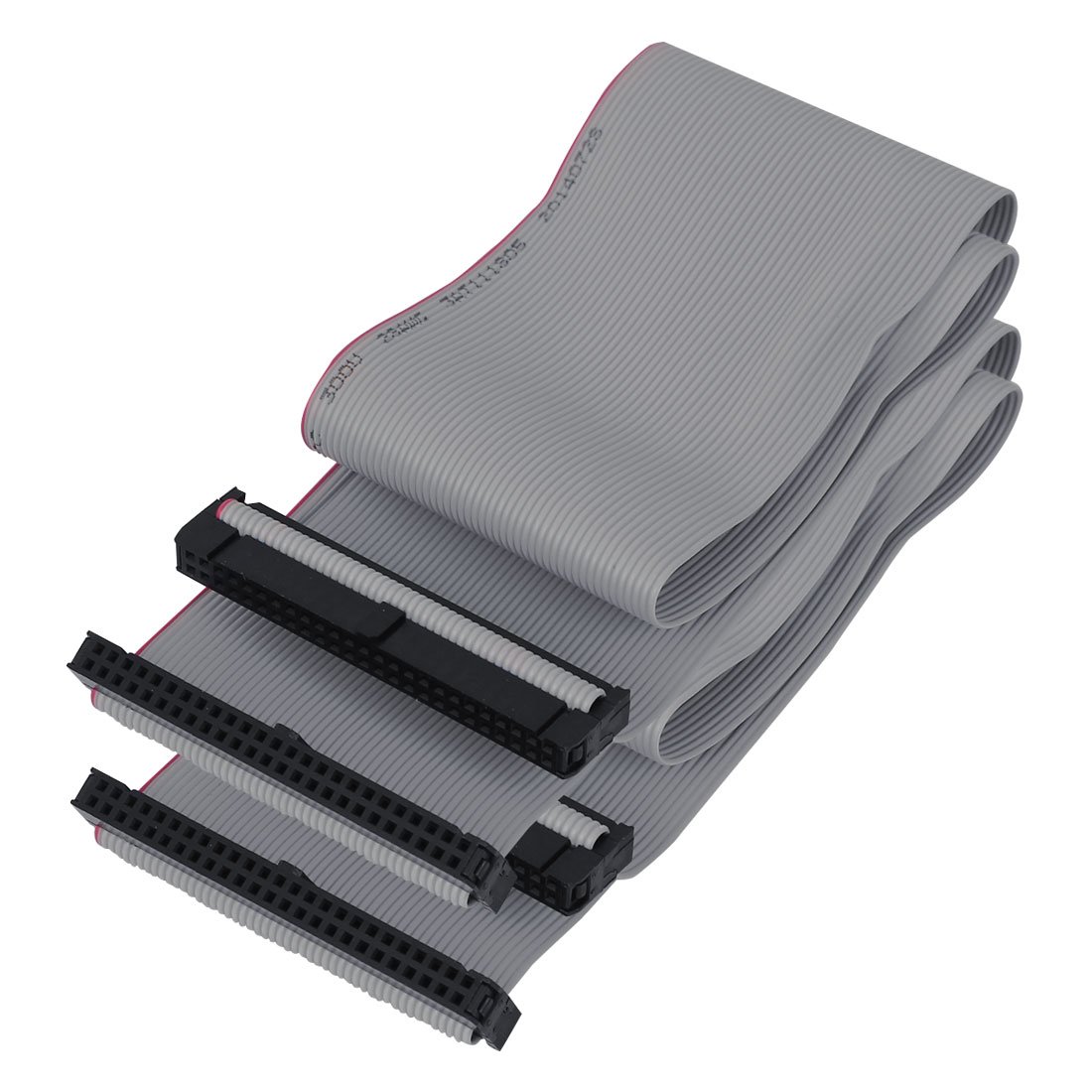 Sourcingmap 2pcs 2.54mm 50-Pin Female to Female IDE PATA Flat Ribbon Cable 50cm