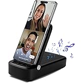 ALOTFINNE Gifts for Men Woman, Cell Phone Stand with Wireless Bluetooth Speaker,Anti-Slip Base HD Surround Sound Perfect for Home and Outdoors with iPhone/Samsung/iPad