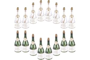SAFIGLE 16pcs Clear Glass Bubble Bottles with Cork for Wedding Bubbles, Bridal Shower Favors, Party Supplies, and Celebrations Balloon Wedding Bubbles Balloons Glass Flask
