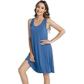 WiWi Viscose from Bamboo Tank Nightgown for Women Super Soft Summer Sleeveless Cooling Sleep Shirts S-XXL