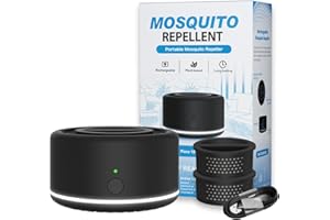 VIRINE Portable Mosquito Repellent Outdoor Patio Rechargeable Mosquito Repeller Indoor 30 ft Mosquito-Free Protection Mosquito Repellant Device Camping Hiking Outing (Black)
