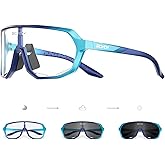 SCVCN Photochromic Cycling Glasses Men Women Clear Sports Sunglasses UV400 Protection for Cycling Running mtb DZ-S63