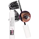 UOMA by Sharon C - Mascara Black, Badder Boom Extreme Black Mascara Volume and Length, Vegan Mascara + Argan Oil for Lash Volume, Gentle Hypoallergenic Mascara for Sensitive Eyes, Lengthening Mascara