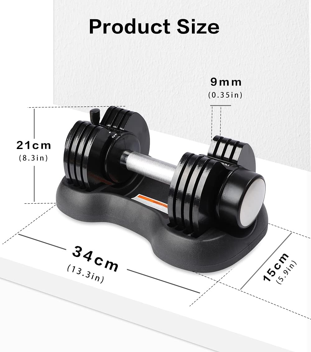 LEADNOVO Adjustable Dumbbells, Single 5-25Lbs Quick Adjust Weight Dumbbells for Home Gym Strength Training Fitness: Sports & Outdoors