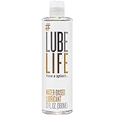 Lube Life Water-Based Personal Lubricant, Lube for Men, Women and Couples, Non-Staining, 12 Fl Oz
