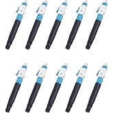 fyboptwu 10pcs LC 9/125 Fiber Optic Singlemode Fast Connector | LC OS2 UPC Quick Assembly Connector for 0.9/2.0/3.0/2.0 * 3.0mm Singlemode Fiber Cable, Mechanical splice