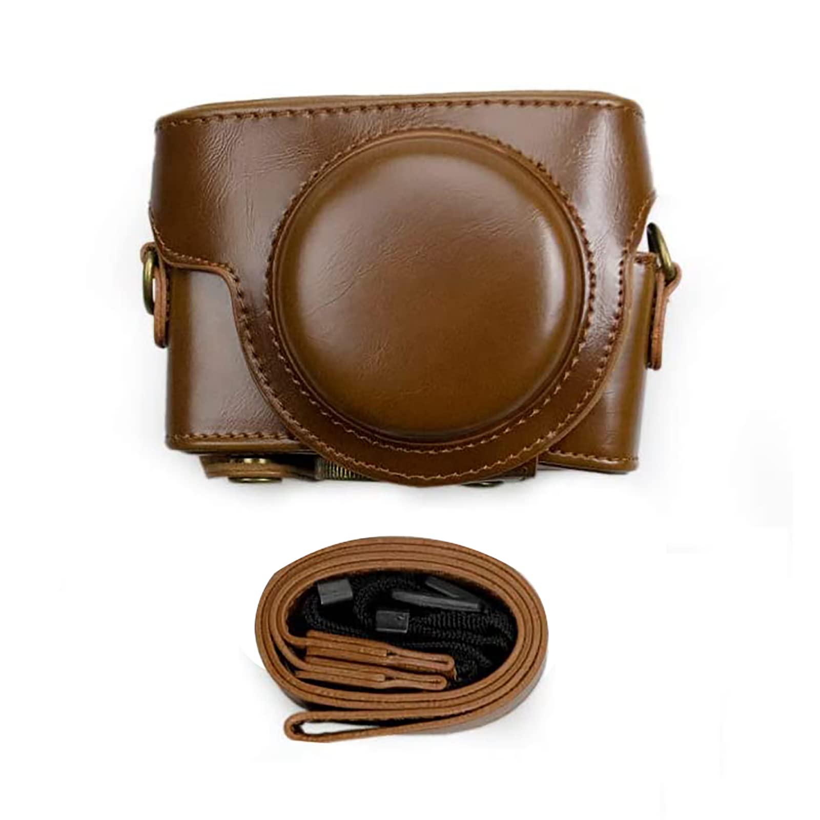 kinokoo Camera Case for Sony DSC-RX100 VII RX100 VI RX100 V RX100 IV RX100 III RX100 II RX100 PU Leather Camera Bag (Brown)